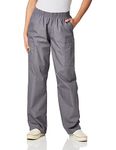 WonderWink Women's Scrubs Quebec Full Elastic Cargo Pant, Pewter, Medium