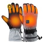 Heated Gloves for Men Women, Rechargeable 5000mAh Battery Electric Heating Gloves, 3 Temperature Setting Levels, Touchscreen Hand Warmer for Motorcycle Riding Cycling Fishing Ski Hiking