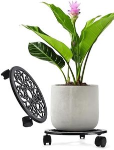 2WAYZ Plant Stand with Wheels - Heavy-Duty Rolling Plant Caddy - dolly base with roller for Large Potted Plants and Flower Pot - Ideal for Indoor and Outdoor planters,- H 2.7" x L 11.4" x W 11.4"