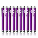 TCD Universal Pack of 10 [Purple] Premium Thick Stylus Pen Pack [Compatible with All Touch Screen Devices]