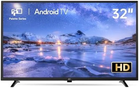 FPD 32-Inch Smart TV, LED HD Television with Google Play, Flat Screen TVs with Remote, HDR 10 Android TV with WiFi for Streaming Live, Bluetooth, Google Cast Built-in for Home(2025 Model, P-Series)
