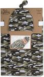 Baby Cotton Swaddle Blanket Wrap with Headband or Hat Set for Baby Girls, Boys Newborns and Infants 0-6 Months (Camo)