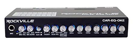 Rockville CAR-EQ-Oke Car Audio, 7-Band Equalizer with Bluetooth and Microphone Input