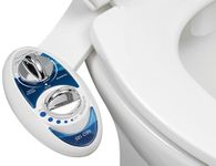 LUXE Bidet NEO 185 - Dual Nozzle, Self-Cleaning, Non-Electric Bidet Attachment for Toilet Seat, Adjustable Water Pressure, Rear & Feminine Wash (Blue)