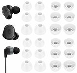 12 Pairs Ear Tips Buds Compatible with Skullcandy in-Ear Earphone, Replacement Flexible Silicone Eartips Earbuds Accessories Compatible with Skullcandy Dime / Sesh Evo / Jib / Ink'd+ - White