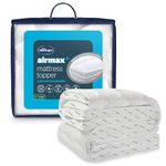 Silentnight Airflow Single Mattress Topper – Mattress Enhancer Pad with 5cm Thick Cushioning, Airflow Technology to Reinvent Your Mattress and Elasticated Straps – Single – 190 x 90 cm