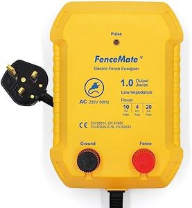 FenceMate 230V Mains Powered Electric Fence Energiser Output 1J Peak 10 kV, Low Impedance for Avg. 4 km up to 20 km, Fence Charger to Protect Livestock and Poultry, Fencer for Paddock, Pond, Homestead