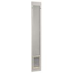 Ideal Pet Products 80" Fast Fit Aluminum Pet Patio Door, Medium, 7" x 11.25" Flap Size, White