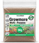Grow Chem Growmore Fertiliser (5KG Bag) Multi-Purpose Plant Food Granules - NPK 7-7-7 Nourishes Plants with Essential Nutrients – Suitable for All Plant Types - Garden Fertiliser
