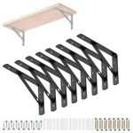 Shelf Brackets Heavy Duty, 8 Pack Triangle Shelving Brackets, Wall Mounted Shelf Brackets Support,Scaffold Board Shelf Brackets - (2 mm Thick,150mm x 95mm)