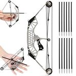 HNZMDY Compound Bow and Arrow Set for Adult Teens Youth for Outdoor Indoor Shooting Target Practice Small Sports Games (Type 3 (12 arrows)), 6.1”x 2.3”x 0.6”