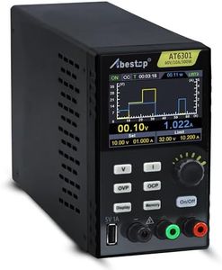 Abestop AT6301 DC Power Supply Variable, 60V 10A Adjustable DC Bench Linear Power Supply with 10mV / 1mA High Resolution with 2.8 inch LCD Display, 5V 1A USB Output