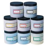 Procion Cold Water Dye Powder, 8-Color Assortment, 8-oz. Bulk Jars, for Tie-Dye, Batik, Ice Dyeing, Non-Toxic. Pack of 8.