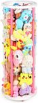 Stuffed Animal Zoo Stuffed Animal Storage, Wooden Soft Toy Organizer Cage, Nursery Organizer Stuffed Animal Holder Plush Toy Organizers for Kids Room Décor-Pink & White-Patent