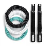 Elite SRS, Do Hard Things PVC Jump Ropes for Fitness Training Set - 3 Different Ropes for Increased Intensity - Durable & Adjustable Jump Rope for Indoor and/or Outdoor Use