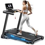 MERACH Walking Pad Treadmill with 0-9% Incline, Under Desk Treadmill Space-Saving Design, Remote Control & App, One-Piece Molded, 265 lbs Capacity, Walking Machine for Home