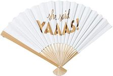 Fun Express She Said Yas Folding Hand Fans -Wedding, Engagement and Bachelorette Party Supplies - 12 Pieces