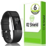 Fitbit Charge 2 Screen Protector (6-Pack), IQ Shield LiQuidSkin Full Coverage Screen Protector for Fitbit Charge 2 HD Clear Anti-Bubble Film