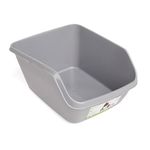 So Phresh Scatter Shield High-Back Litter Box in Gray 18.5" L X 15" W X 8.5" H