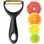 A Bar Above Professional Quality Citrus Peeler - Fruit Peeler for Oranges & Lemons - Premium Stainless Steel Bar Tool - Garnish Citrus Zester - Professional Grade Bar Tools - Orange Peel for Cocktails