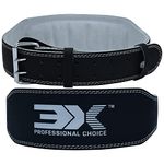 3X Sports Weight Lifting Belt for Fitness Gym Adjustable Leather Belt, 4" 6" Padded Lumbar Back Support, Training Belt Great for Bodybuilding, Powerlifting, Deadlifts Men Workout, Fitness Squats