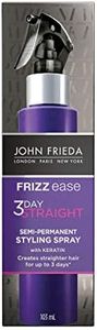 John Frieda Frizz Ease 3-Day Flat Iron Spray, Heat-activated Straightening Spray, to Block Out Frizz, with Keratin Protein, 103ml