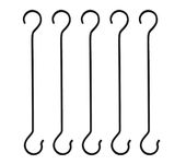 CRAFTCASTLE Large S Hooks Black | Long S Hooks for Hanging Plant | Extension Hooks for Kitchenware, Utensils, Pergola, Closet, Flower Basket S Hook. 51 Cm, (Set of 5)