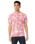 Alternative Men's T Shirt, Cool Blank Cotton Shirt, Short Sleeve Go-to Tee, Pink Tie Dye, X-Large