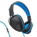 JLab JBuddies Pro Wired Over-Ear Kids Headphones | Built-in Volume Regulators for Safety | Folding | Adjustable | Noise Isolation | with Mic | Blue