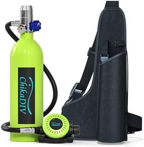 CHIKADIV Mini Scuba Tank, 1L Lung Tank for 12-18 Minute Underwater Breathing for Snorkeling & Scuba Diving Tank for Exploration Emergency Green