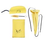 Alnicov Saxophone Cleaning Care Kit with 3Pcs Cleaning Cloth and Mouthpiece Brush Musical Instrument Maintenance Tool(Yellow)