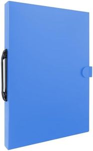 JJRING 16x22 Art Portfolio Folder for Diamond Painting, 40-Pocket Portfolio Binder Featuring Clear Plastic Sleeves, Display Book with Handle for Artwork and Document Storage, Blue