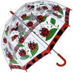 Bugzz PVC Dome Umbrella for Children - Spotty Ladybird