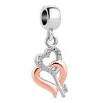 CharmSStory Key to My Heart Charms Rose Gold Dangle Beads for Necklaces Bracelet (Key)