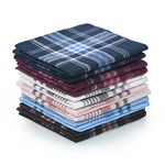 URAQT Men's Handkerchiefs, 12 Pack Soft Gents Hankies Set, Mens Premium Handkerchiefs Assorted Pocket Square Hankies for Men and Women, Classic Hankie for Grooms, Weddings, Prom, Celebration, Party