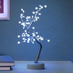 Steady Doggie Fairy Light Tree - Aesthetic Tree Lamp with Warm and Cozy Glow - Lighted Trees for Decoration Inside - Metal and Glass Fairy Lamp - Tree Light for Home Bedroom Desktop Indoor Lights