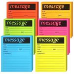 Message Sticky Notes Pads,Skycase 6 Pack Colorful Self Stick Note Pads 10 x 13 cm Message Book Lined Sticky Notes Phone Message Pads for Office Supplies 50 Sheets*6 Pack