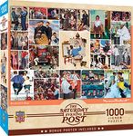 MasterPieces Saturday Evening Post Norman Rockwell Collage - Iconic Paintings 1000 Piece Jigsaw Puzzle by Norman Rockwell