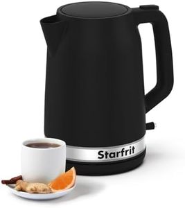 Starfrit Electric Kettle - 1.7L Capacity - Water Level Indicator - Automatic Shut-Off - 1500W – Black