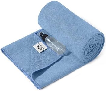 Heathyoga Yoga Mat Towel Non Slip for Hot Yoga Towel with Silicone Grip & Free Spray Bottle, 72"X26" Extra Large Microfiber Yoga Towel for Bikram, Pilates, Fitness
