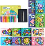 TINY TOYS CO DIY Art & Craft Kits for Boys/Girls 4-8years Old Mess Free No Glue,No Scissors Art Kits, Fun Activity Drawing for Child (SANDART KIT)