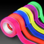 APLZGMG 6Rolls Glow in The Dark Tapes, UV Tape Neon Tapes 6 Colors Luminous Tapes Super Bright Spike Tape for Glow Party Stage Decorations, Neno Party Supplies (0.4 in x 16.4 ft)