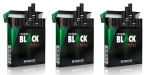 Djarum Black Bliss Emerald Tobacco & Nicotine Free Clove Filtered Cigarettes - 3 Boxes of 20 (60 total) - incl. Frugal Smoker Sticker