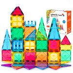 YIKUMO Magnetic Building Blocks, 60 PCS Kids Magnetic Tiles Set - Building Construction Educational Magnet Toys Gift for Boys And Girls Age 3 4 5 6 7 Year old…