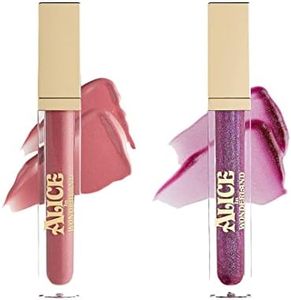 Sigma Beauty and Disney Lip Set - Alice in Wonderland Lip Gloss and Lip Creme- Hydrating Lip Creme and Layerable Lip Tint - Nonsticky, Cruelty Free, Vegan Lip Gloss and Lip Cream