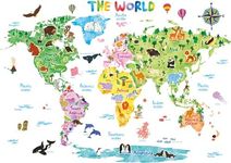 DECOWALL DLT-1615 Animal World Map 