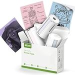 Nelko Genuine Self-Adhesive Thermal Printer Stickers, Compatible with PM230 Mini Sticker Printer, Black on White, 54mmx3.5m Mini Sticker Printer Paper for Journal, Photos, 3 Rolls, Blue Pink Purple