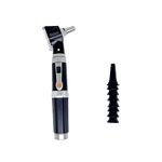 Sahyog Wellness Mini ENT Pen Shaped Otoscope with Eight Attachment Funnel Shape Shine Beam Flash Light, Clear Visibility Diagnostic Optical Pen for Doctors, Nurses and Students (Black)