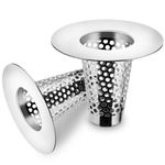 Mestream 2PCS Bathroom Sink Drain Strainers, 1" Small Conical Premium Stainless Steel Porous Hair Catcher, Drainer Filter, Fit for 1.20"-1.60", Depth Than 1.60" Drain Hole