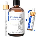 HIQILI Rosemary Oil, 100% Pure Natural Rosemary Essential Oil, Premium Grade Glass Dropper for Diffuser, Humidifier - 100ML